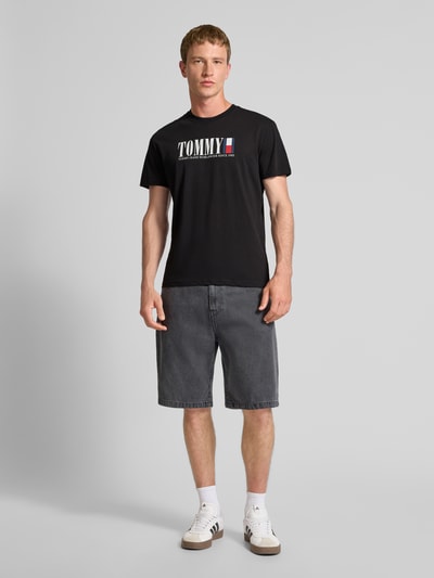 Tommy Jeans Regular Fit T-Shirt aus reiner Baumwolle Black 1