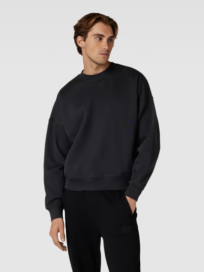 JAKE*S STUDIO MEN Sweatshirt mit gerippten Abschlüssen Black 4