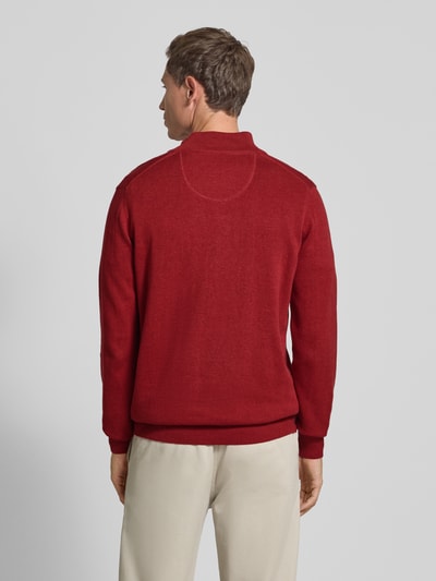Fynch-Hatton Gebreide pullover met schipperskraag Donkerrood - 5