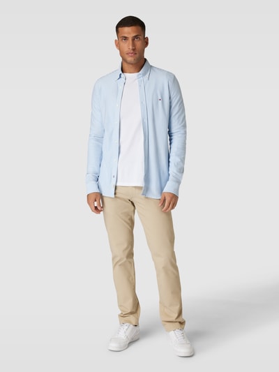 Tommy Hilfiger Slim Fit Freizeithemd mit Streifenmuster Hellblau 1