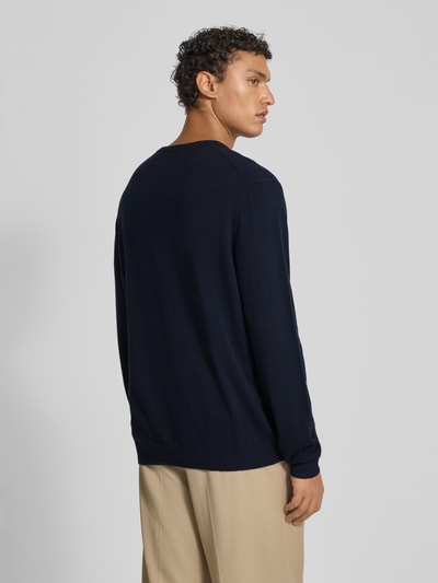 Christian Berg Men Kaschmirpullover mit V-Ausschnitt Marine 5