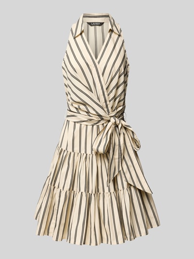 Lauren Ralph Lauren Knielanges Kleid im Stufen-Look mit Umlegekragen Sand 2