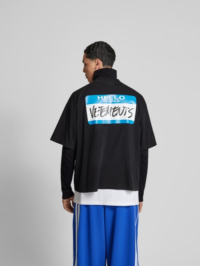 VETEMENTS T-Shirt mit Label-Print Black 5