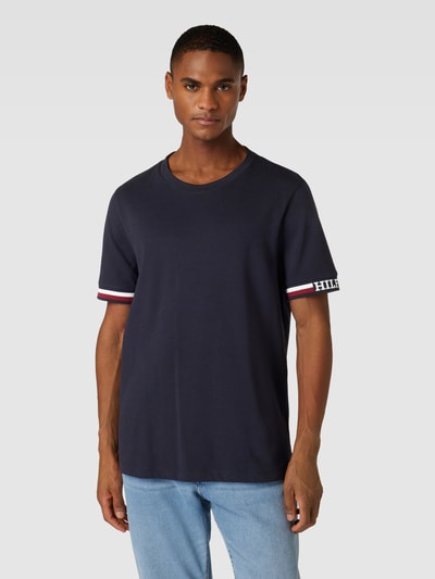 Tommy Hilfiger T-Shirt mit Kontraststreifen Marine 4