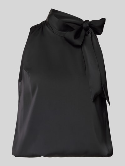 Neo Noir Top bluzkowy z satyny model ‘Veda’ Czarny 2