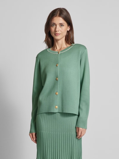 Milano Italy Gebreide cardigan met ronde hals Mintgroen - 4