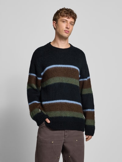 Carhartt Work In Progress Gebreide pullover met ribboorden Donkerbruin - 4