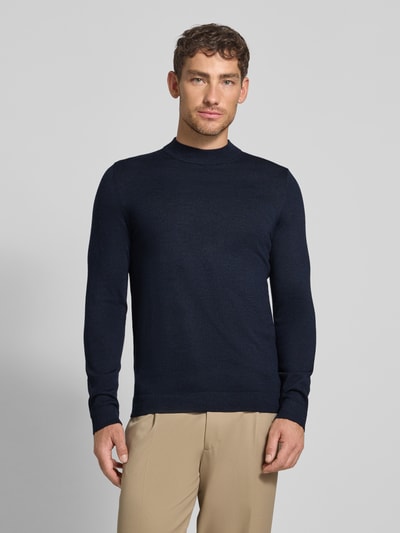 Drykorn Strickpullover aus Merinowolle Modell 'ARWON' Marine 4