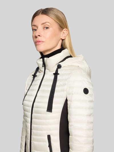 Gil Bret Slim fit gewatteerd jack met tweewegritssluiting Offwhite - 3