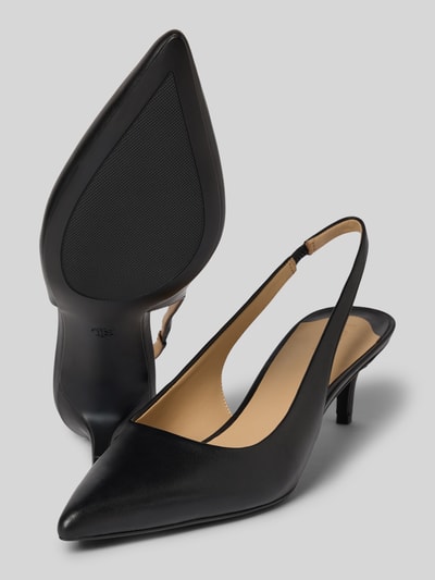 Lauren Ralph Lauren Pumps van leer met naaldhak, model 'LOLAH II' Zwart - 4