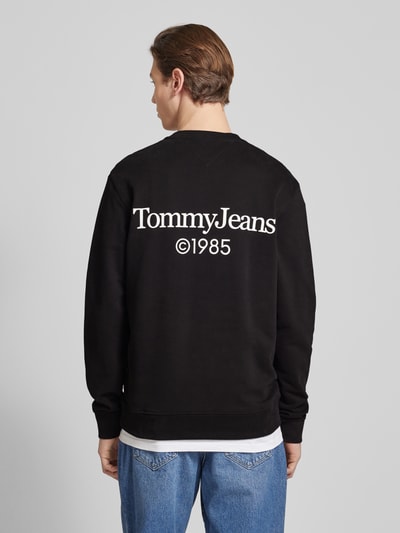 Tommy Jeans Sweatshirt met labelprint Zwart - 5