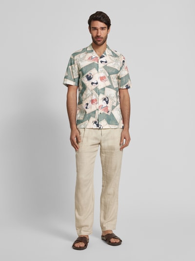 Colours & Sons Regular fit vrijetijdsoverhemd met halflange mouwen Mintgroen - 1