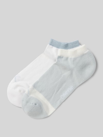 Calvin Klein Jeans Sneakersocken mit Label-Print im 2er-Pack Hellblau 1