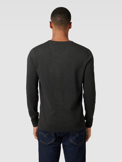 Tom Tailor Gebreide pullover met V-hals Donkergrijs gemêleerd - 5