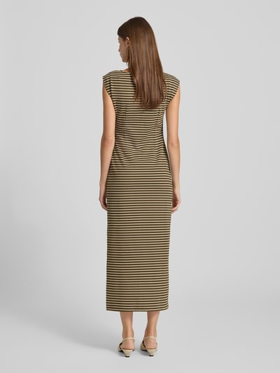 Zero Maxikleid mit Viskose-Anteil und Zierfalten Khaki 5