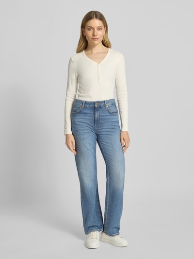 s.Oliver RED LABEL Regular fit shirt met lange mouwen van katoenmix Offwhite - 1