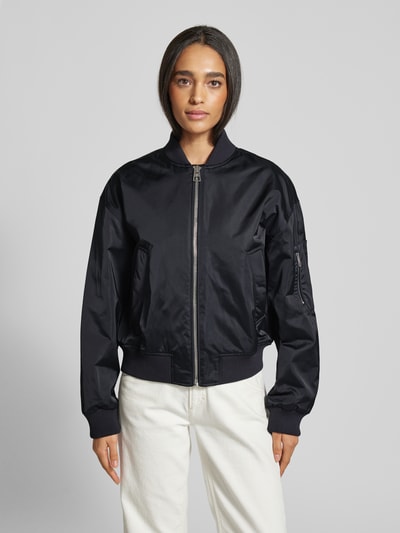 Marc O'Polo Regular Fit Blouson im Aviator-Stil aus glänzendem Twill Marine 4