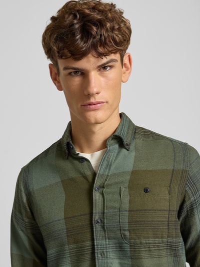 Blend Regular Fit Freizeithemd mit Button-Down-Kragen Modell 'Dac' Oliv 3