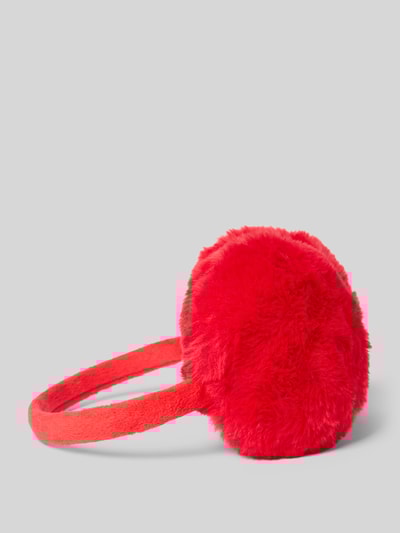 Pieces Ohrenwärmer mit Webfell-Optik Model 'JEANEL' Rot 3