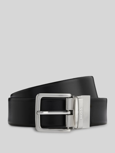 BOSS Riem van echt rundleer  Zwart - 2