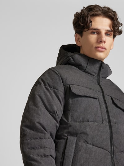 Jack & Jones Steppjacke mit Brusttaschen Dunkelgrau Melange 3