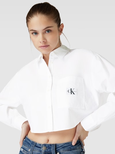 Calvin Klein Jeans Korte blouse met labelpatch Wit - 3