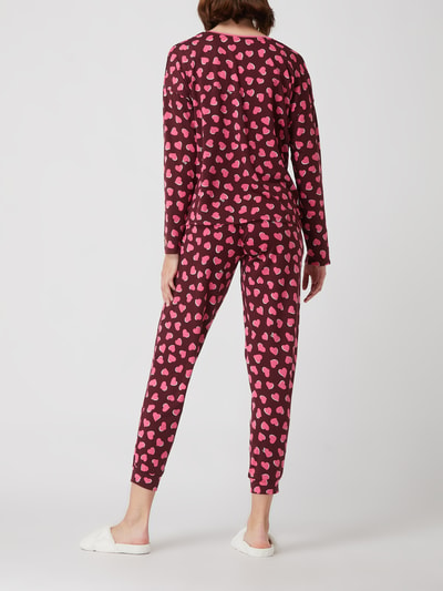 DKNY Pyjama mit Allover-Muster  Bordeaux 4