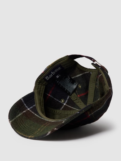 Barbour Cap mit Woll-Anteil und Karomuster Modell 'GALINGALE' Gruen 2