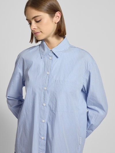 Marc O'Polo Denim Relaxed Fit Langarmbluse aus reiner Baumwolle Bleu 3