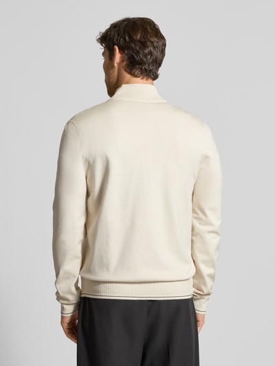 BOSS Green Regular Fit Sweatjacke aus Viskose-Mix Modell 'KN_LEAGUE FZ' Beige 5