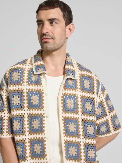 JAKE*S STUDIO MEN Relaxed Fit Freizeithemd mit 1/2-Arm Beige 3