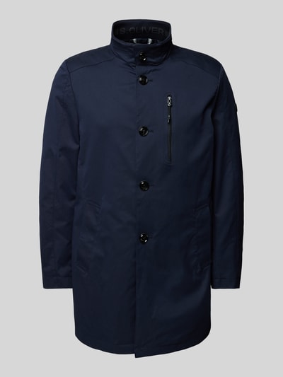 s.Oliver BLACK LABEL Slim fit trenchcoat met opstaande kraag Marineblauw - 2