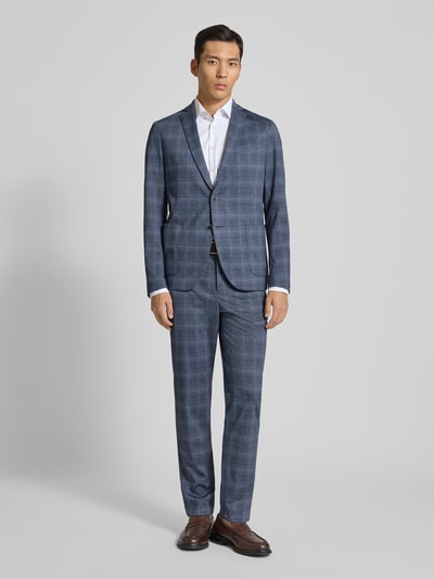 s.Oliver BLACK LABEL Slim fit pantalon met riemlussen Donkerblauw - 1