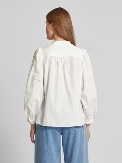 Weekend Max Mara Regular Fit Bluse mit Stehkragen Modell 'RIBALDO' Weiss 5