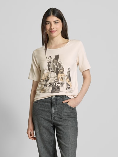 monari T-Shirt mit Strasssteinbesatz Sand 4