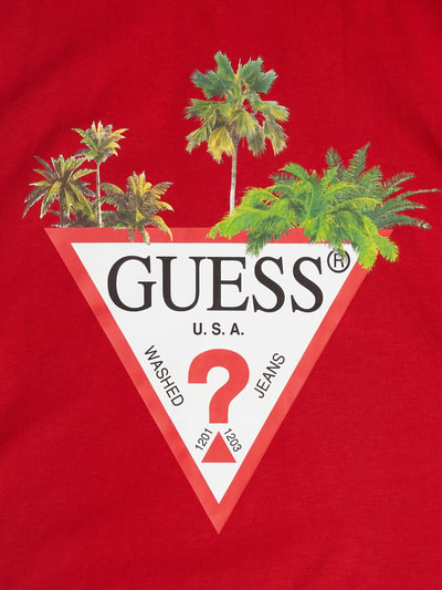 Guess Slim Fit T-Shirt mit Logo-Print  Rot 3