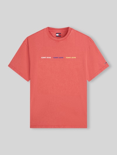Tommy Jeans Relaxed Fit T-Shirt aus reiner Baumwolle Rot 2