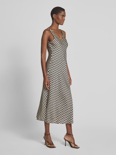 Someday Sukienka midi z dekoltem w serek model ‘Qova’ Czarny 1