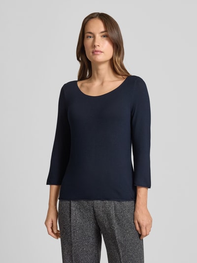 Someday Longsleeve aus Viskose-Mix mit Rundhalsausschnitt Modell 'Kirosa' Marine 4