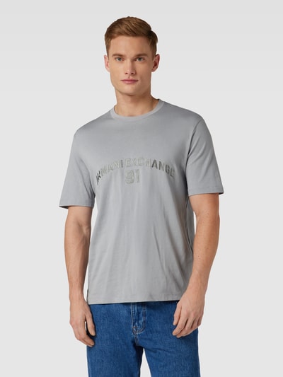 ARMANI EXCHANGE T-shirt met labelprint Lichtgrijs - 4