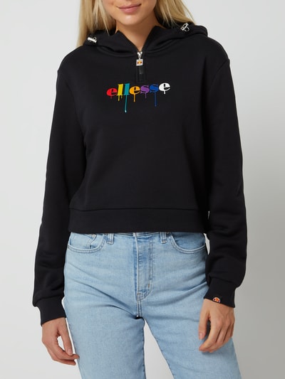 Ellesse Cropped Hoodie mit Logo Modell 'Toma' Black 4