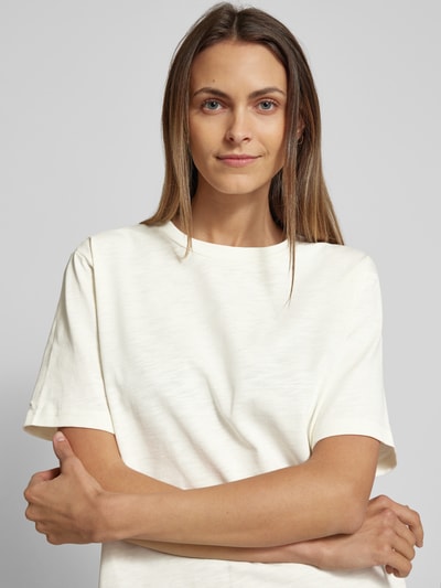 JAKE*S STUDIO WOMAN T-Shirt in unifarbenem Design Offwhite 3