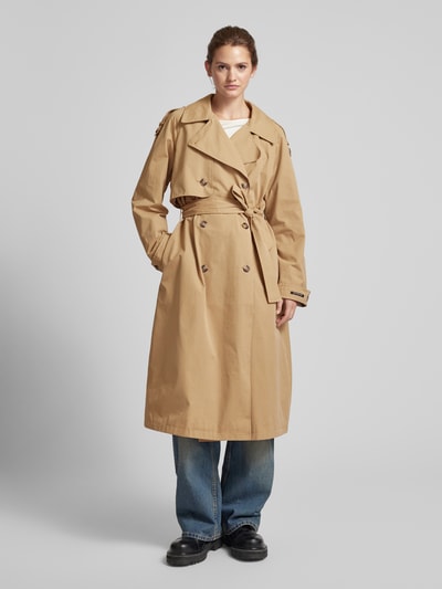 Pepe Jeans Trenchcoat met strikceintuur, model 'BIANCA' Beige - 4