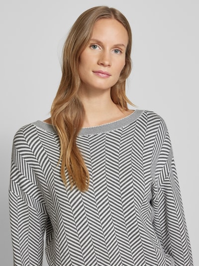 Tom Tailor Oversized Strickpullover mit U-Boot-Ausschnitt Anthrazit 3