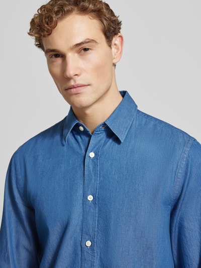 Tiger Of Sweden Regular fit vrijetijdsoverhemd met kentkraag, model 'SPENSER' Jeansblauw - 3