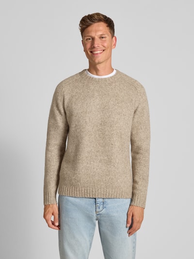 Tiger Of Sweden Gebreide pullover met ribboorden, model 'Adryan' Zand - 4