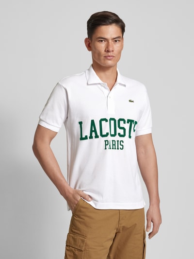 Lacoste Classic fit poloshirt met labelprint, model 'FRENCH ICONICS' in ...