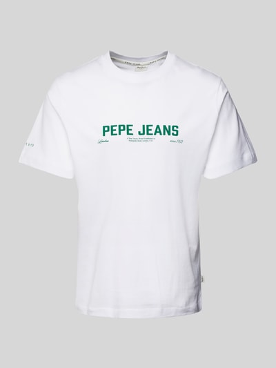 Pepe Jeans T-Shirt mit Label-Print Weiss 2