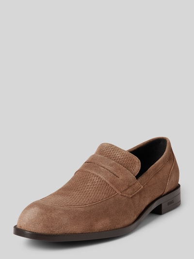 BOSS Loafers mit Strukturmuster Modell 'Tayil' Beige 1