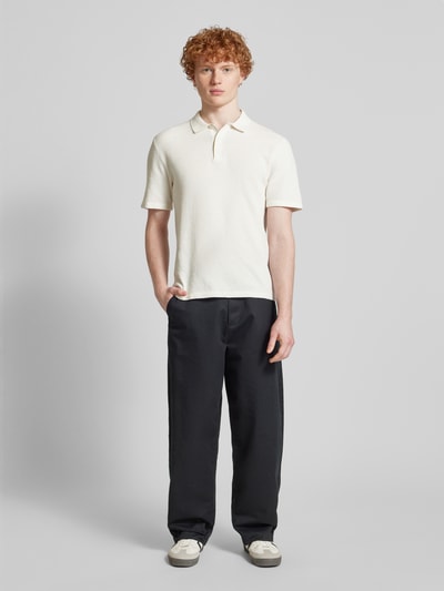 Jack & Jones Regular Fit Poloshirt mit Label-Stitching Modell 'GEORGE' Weiss 1